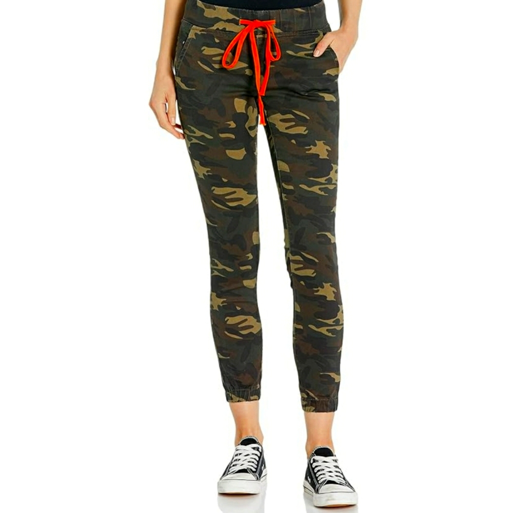 Womens Camouflage Skinny Joggers w Drawstring